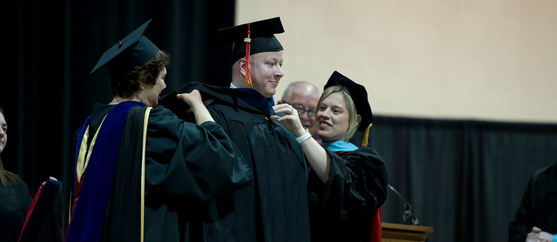 Cole Hippen receives his Master of Arts in Criminal Justice degree.