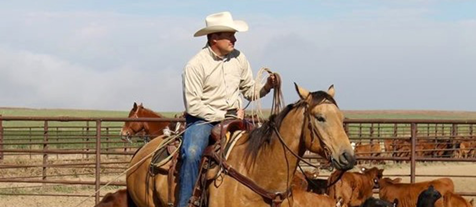 Simpson College graduate Eric Christensen ’94 on his family ranch in Colorado.